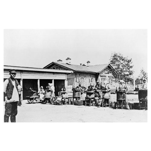 Peasants Selling Bread, Milk, Eggs, Etc., 1910