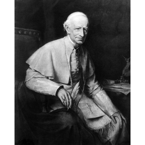 Pope Leo XIII, Portrait, Seated, Facing Right, 1903