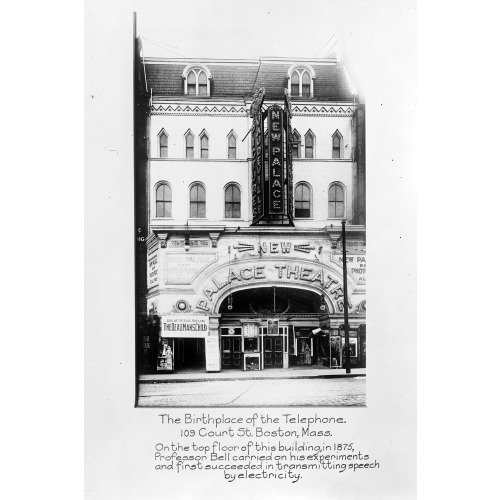 Birth Place Of Telephone, 109 Court St., Boston, Mass, circa 1915