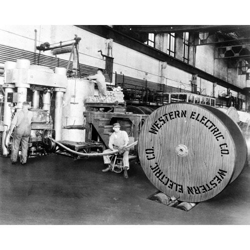 Winding Cable On Reel, circa 1915