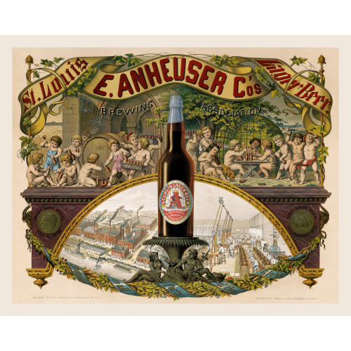 E. Anheuser Co's Brewery, St. Louis Lager Beer, 1879