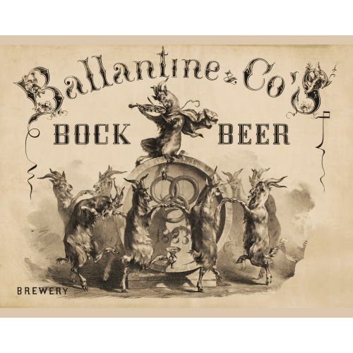 Ballantine Brewery, Bock Beer, Newark, New Jersey, 1883