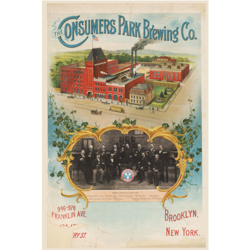 Consumers Park Brewing Co., Brooklyn, New York, 1910