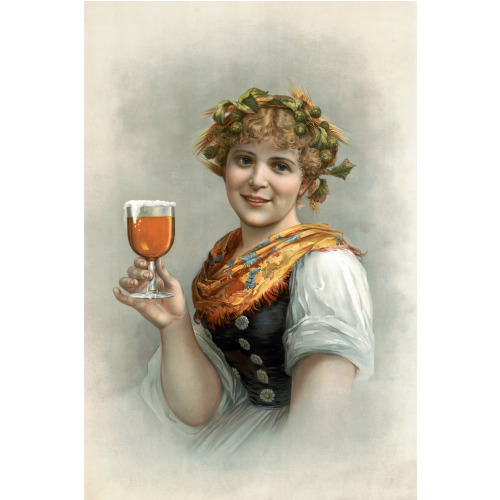 Girl with Beer, or, Beer with Girl, 1890