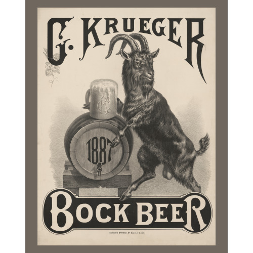 Krueger Brewery, Bock Beer, Newark, New Jersey, 1887