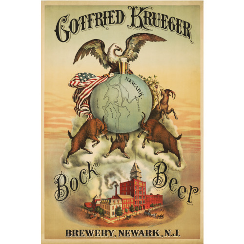 Krueger Brewery, Bock Beer, Newark, New Jersey, 1886