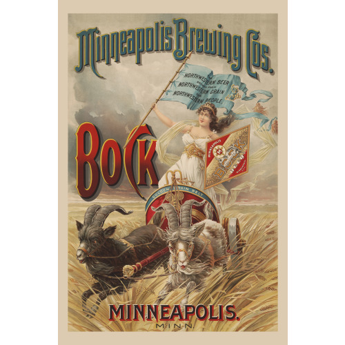Minneapolis Brewery, Bock Beer, Minnesota, circa 1895