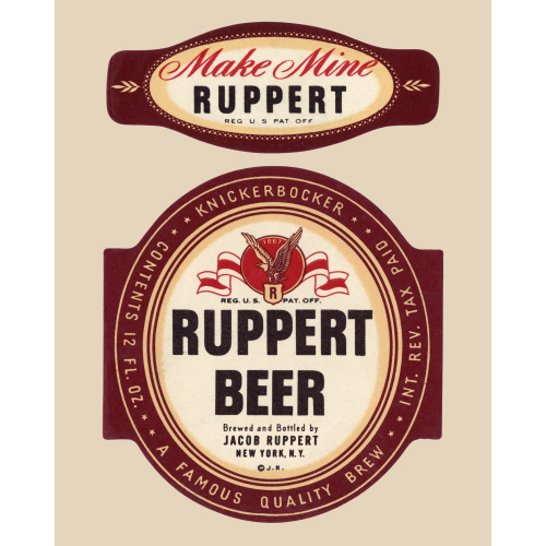Ruppert Brewery, Beer Label Artwork, New York City, 1930s