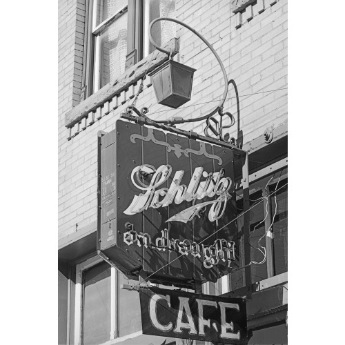 Schlitz Beer at Cafe and Beer Parlor, Silverton, Colorado, 1940