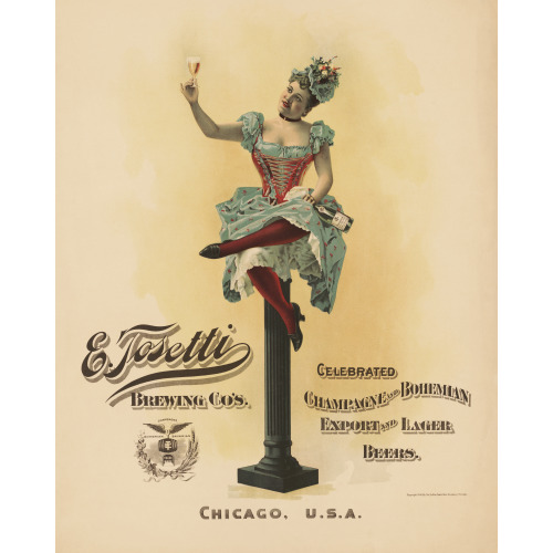 Tosetti Brewery, Lager Beer, Chicago, Illinois, 1894