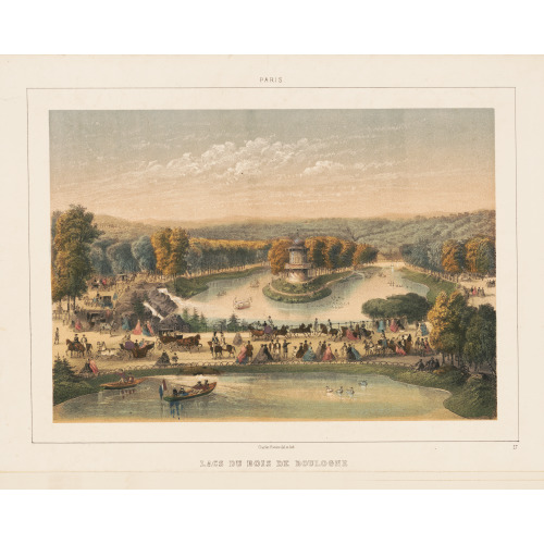 Paris Lacs Du Bois De Boulogne, circa 1870