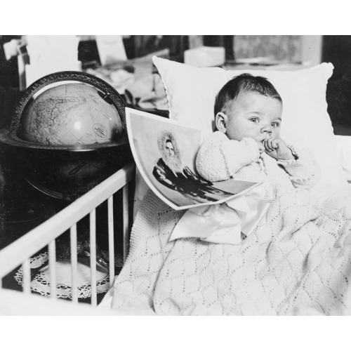 Malcolm P. Hanson, Jr., Byrd Expedition, In Crib, 1929