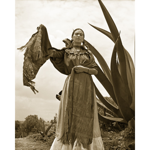 Frida Kahlo, Senora Diego Rivera, With Agave Plant